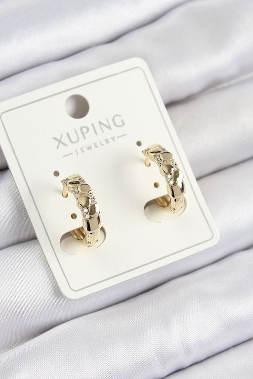 YRTCL Xuping Zirkon Taşlı Halka Model Gold Renk Kadın Küpe