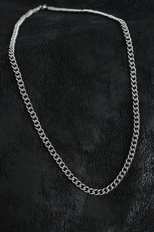 YRTCL 316L Çelik Klasik Oval Zincir Model Gümüş Renk Erkek Kolye