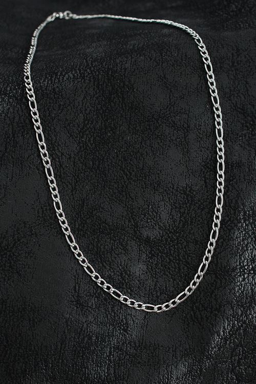 YRTCL 316L Çelik Klasik Figaro Zincir Model Gümüş Renk Erkek Kolye