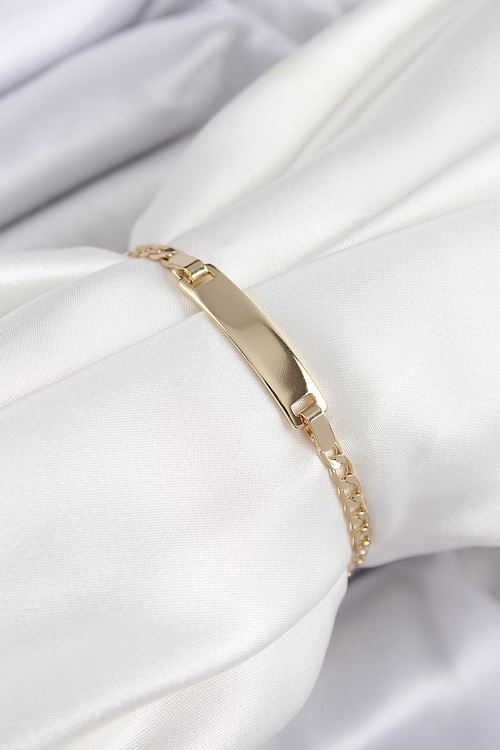 YRTCL Pirinç Dikdörtgen Model Gold Renk Xuping Bebek Künyesi