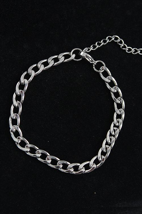 YRTCL 316L Çelik Kalın Klasik Model Gümüş Renk Erkek Bileklik