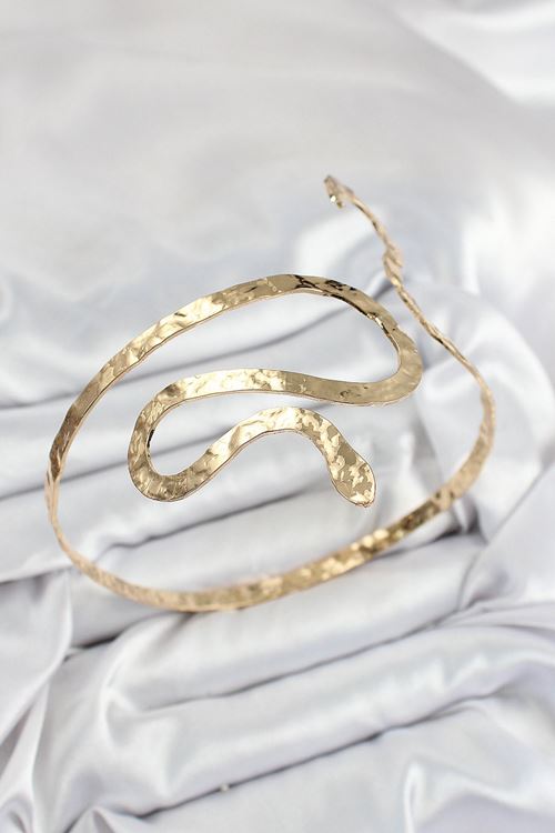 YRTCL Pirinç Yılan Model Gold Renk Kadın Pazu Bileklik