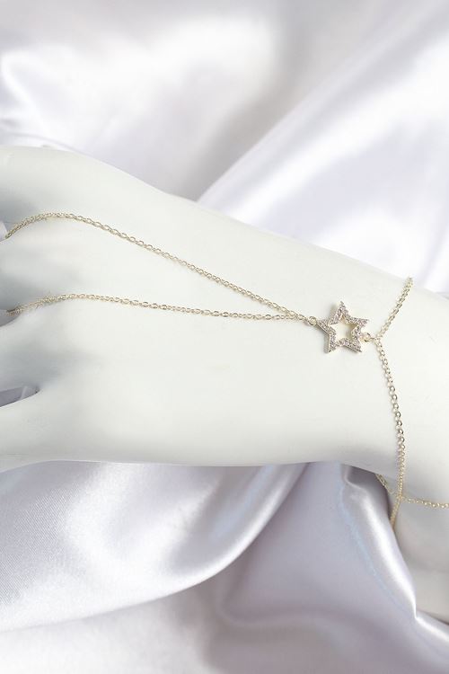 YRTCL Pirinç Zirkon Taşlı Yıldız Model Gold Renk Kadın Şahmeran