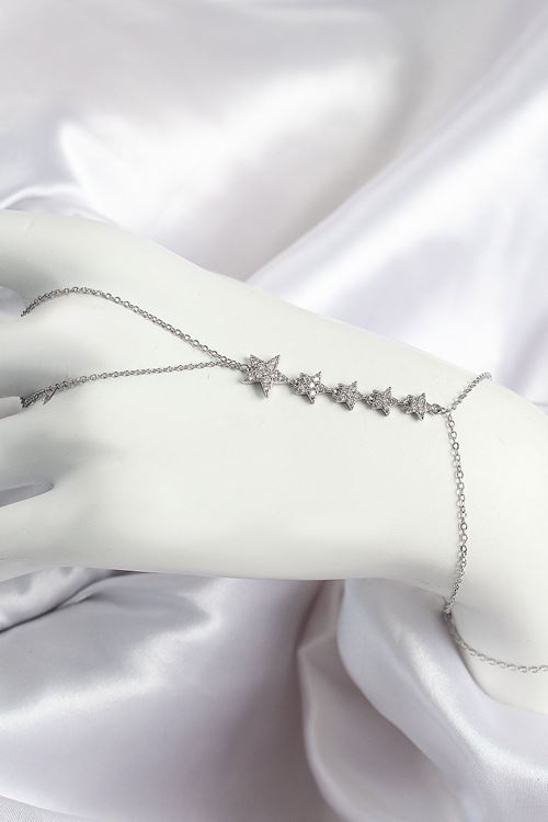 YRTCL Pirinç Zirkon Taşlı Yıldız Model Gümüş Renk Kadın Şahmeran