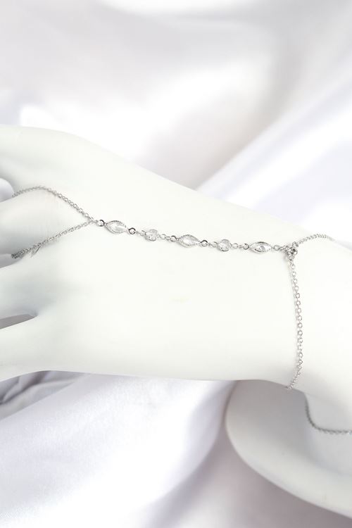 YRTCL Pirinç Zirkon Taşlı Y Model Gümüş Renk Kadın Şahmeran