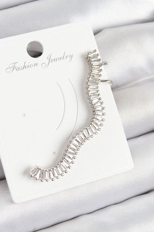 YRTCL Pirinç Su Yolu Model Gümüş Renk Sağ Kıkırdak Küpe