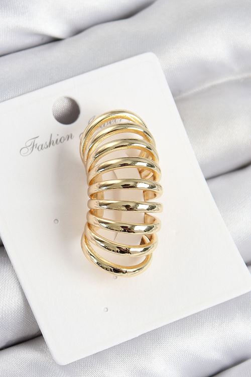 YRTCL Pirinç Yay Model Gold Renk Sağ Kıkırdak Küpe