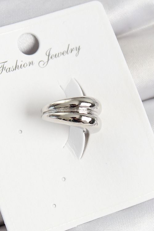 YRTCL Pirinç Halka Model Gümüş Renk Sağ Kıkırdak Küpe