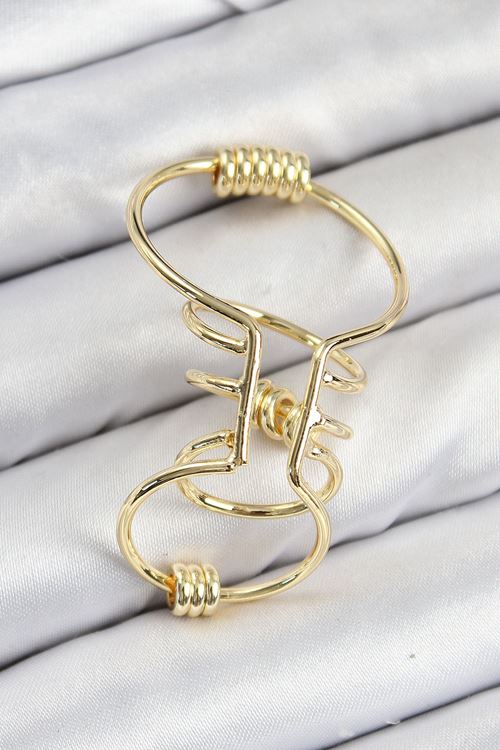 YRTCL Pirinç Halkalı Model Gold Renk Kıkırdak Küpe