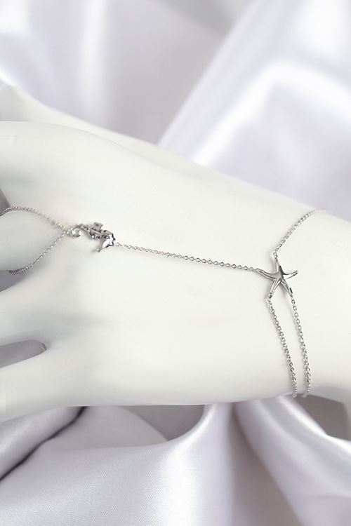 YRTCL Pirinç Zirkon Taşlı Deniz Atı Ve Yıldız Model Gümüş Renk Şahmeran