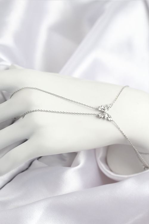 YRTCL Pirinç Zirkon Taşlı Kelebek Model Gümüş Renk Şahmeran