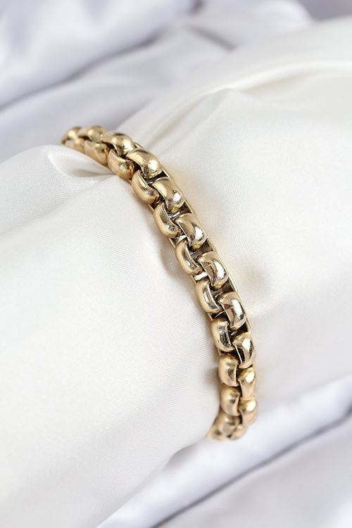YRTCL 316L Çelik Halat Zincir Model Gold Renk Kadın Bileklik