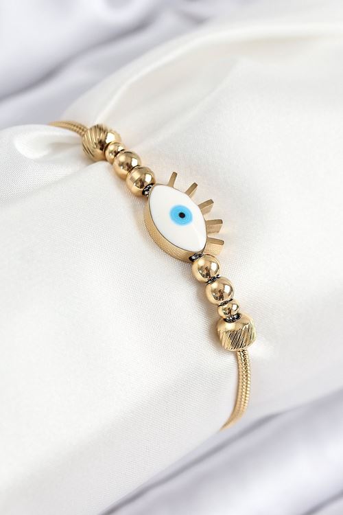 YRTCL 316L Çelik Göz Charm Model Gold Renk Kadın Bileklik