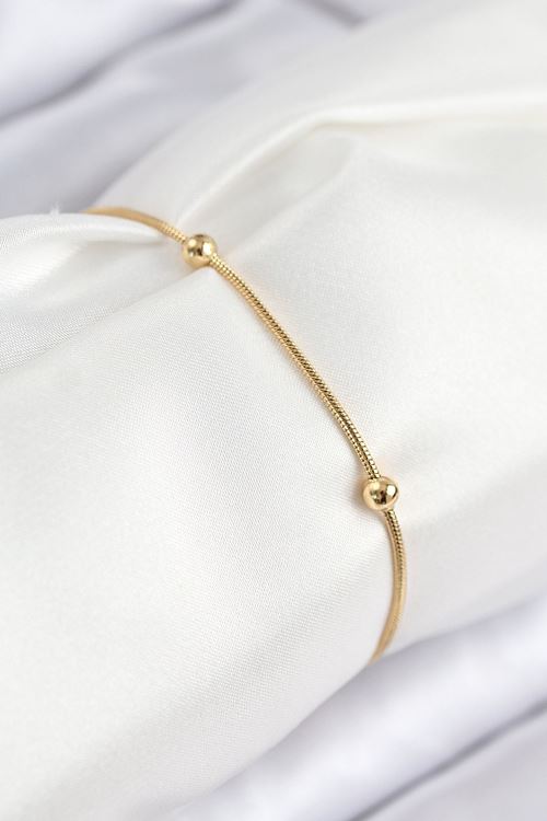 YRTCL 316L Çelik Topcuk Model Gold Renk Kadın Bileklik