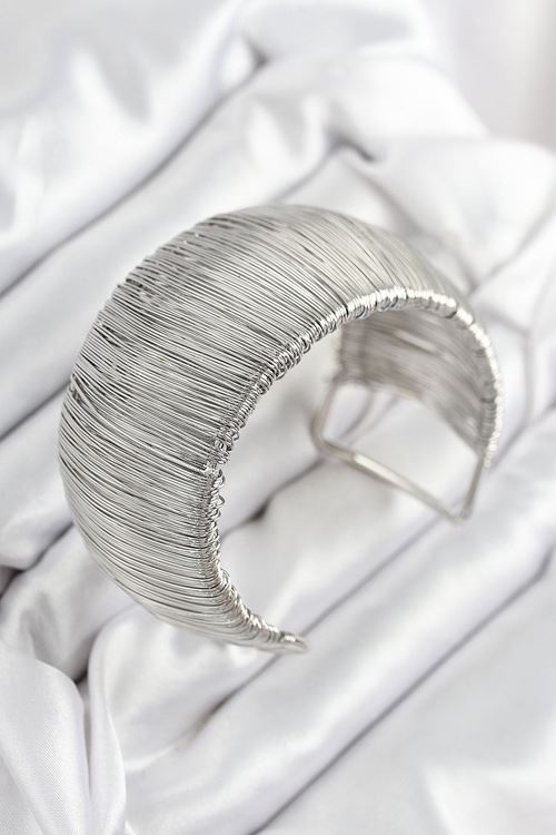 YRTCL Pirinç Tel Sarma Model Gümüş Renk Kadın Bileklilk