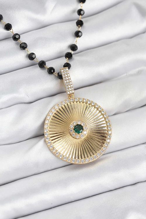 YRTCL 316L Çelik Zincir Kristal Boncuklu Kadın Kolye