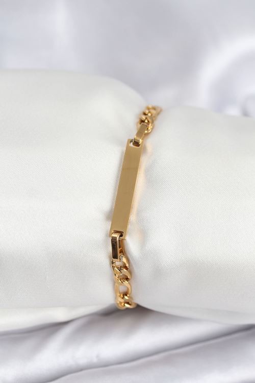 YRTCL 316L Çelik Gold Renk Yazı Yazmaya Uygun Kadın Bileklik