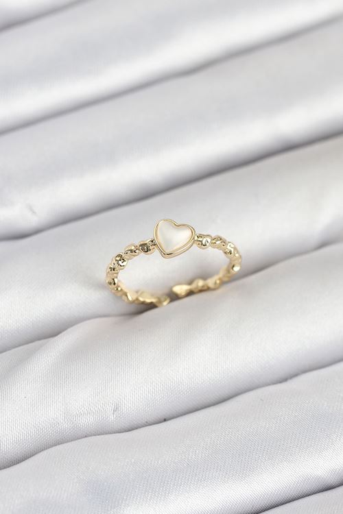 YRTCL Pirinç Gold Renk Kalpli Model Kadın Yüzük