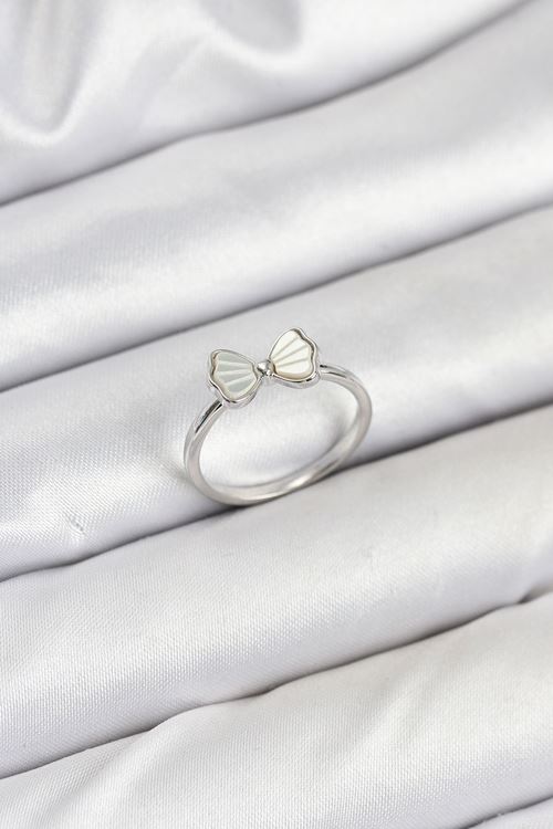 YRTCL Pirinç Gümüş Renk Fiyonk Model Kadın Yüzük