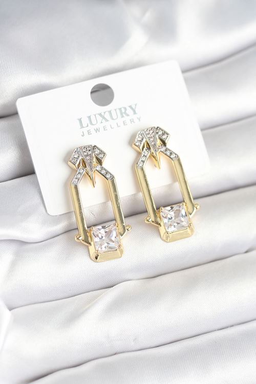 YRTCL Pirinç Gold Renk Vintage Kadın Küpe