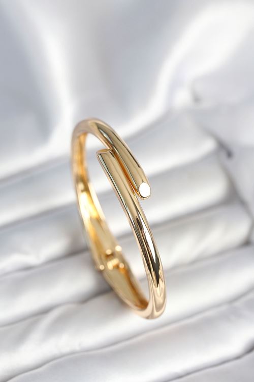 YRTCL Pirinç Gold Renk Kadın Kelepçe Bileklik