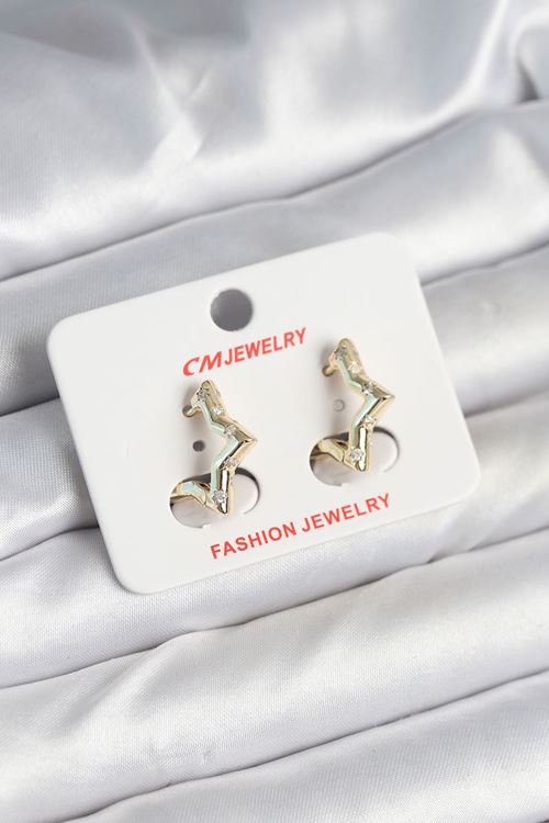 YRTCL Pirinç Gold Renk Yıldız Model Kadın Küpe