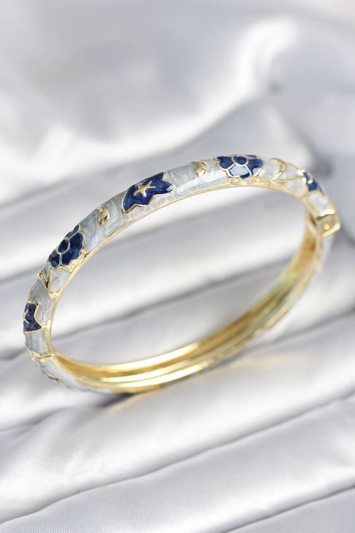 YRTCL Mavi Renk Detaylı Mineli Kelepçe