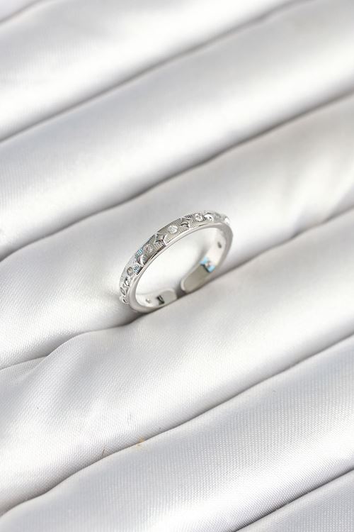 YRTCL Pirinç Gümüş Renk Zirkon Taşlı Kadın Yüzük