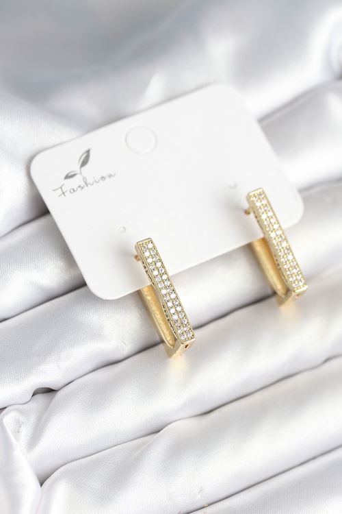 YRTCL Kare Zirkon Taşlı Kadın Küpe