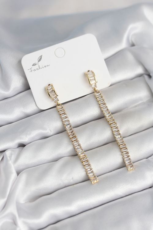 YRTCL Su Yolu Baget Pirinç Kadın Küpe