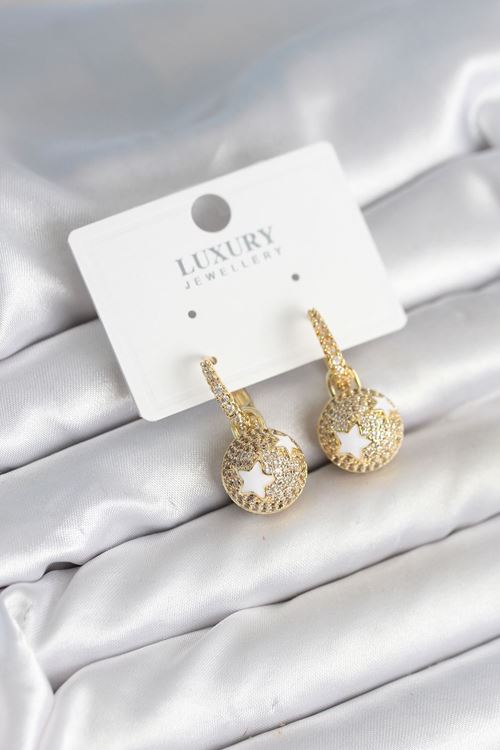 YRTCL Top Yıldız Model Zirkon Taşlı Kadın Küpe