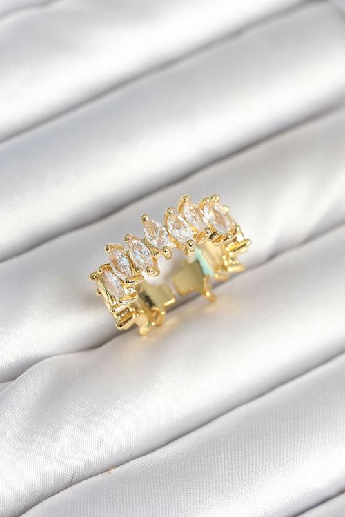 YRTCL Pirinç Arpa Baget Zirkon Taşlı Kadın Yüzük