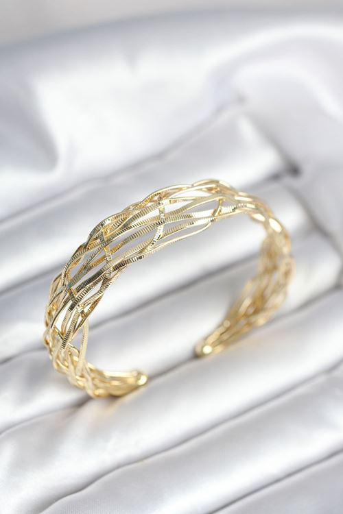 YRTCL Gold Renk Pirinç Vintage Kadın Bileklik