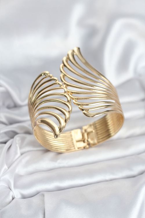 YRTCL Pirinç Gold Renk Vintage Kadın Bileklik