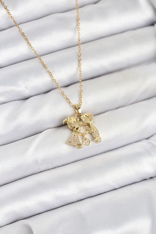 YRTCL 316L Çelik Zincir Gold Renk Erkek Kız Model Kadın Kolye