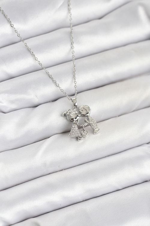 YRTCL 316L Çelik Zincir Gümüş Renk Erkek Kız Model Kadın Kolye