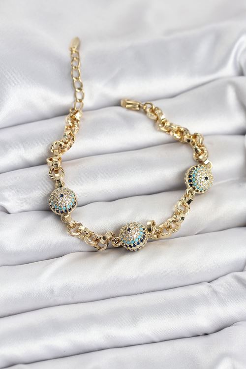 YRTCL Xuping VIP Nazarlı Gold Renk Bileklik