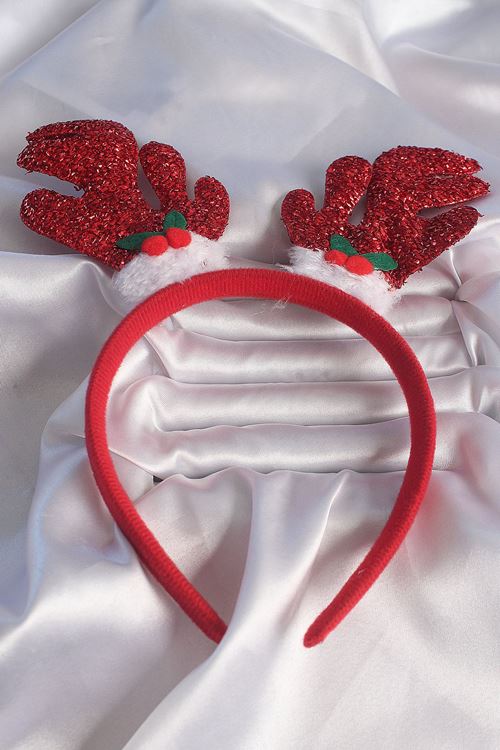 YRTCL Yılbaşı Temalı Simli Geyik Boynuzu Figürlü Taç