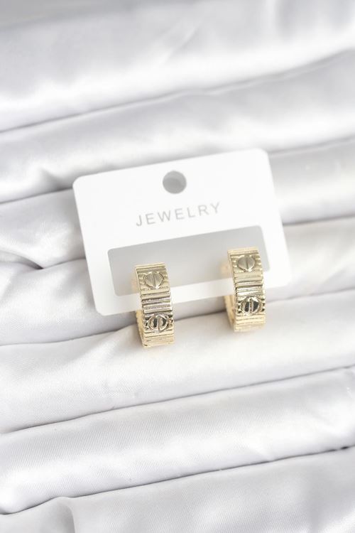 YRTCL Pirinç Gold Renk Halka Kadın Küpe