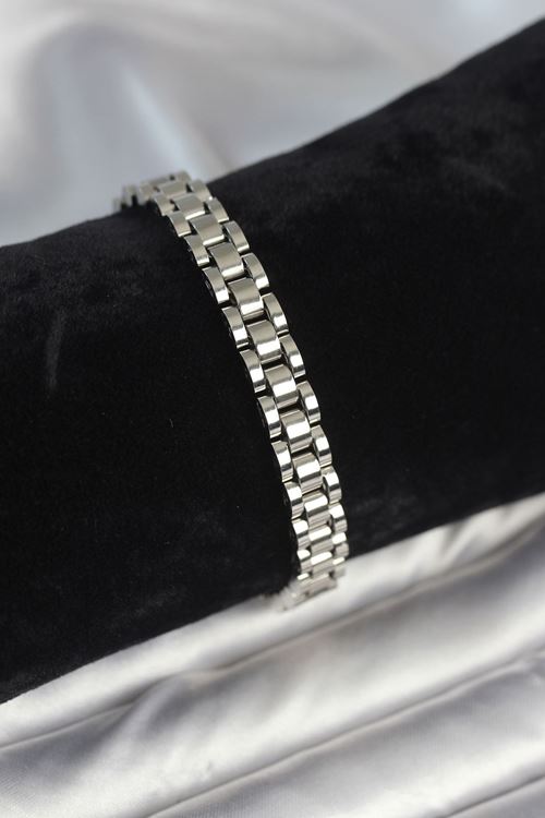 YRTCL 316L Çelik Gümüş Renk 7 mm Kalınlık Erkek Bileklik