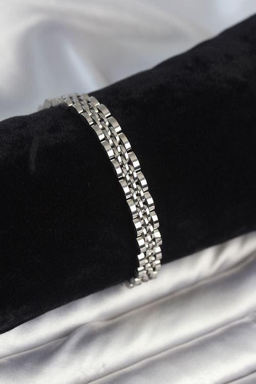 YRTCL 316L Çelik 7 mm Kalınlıkta Gümüş Renkli Erkek Bileklik