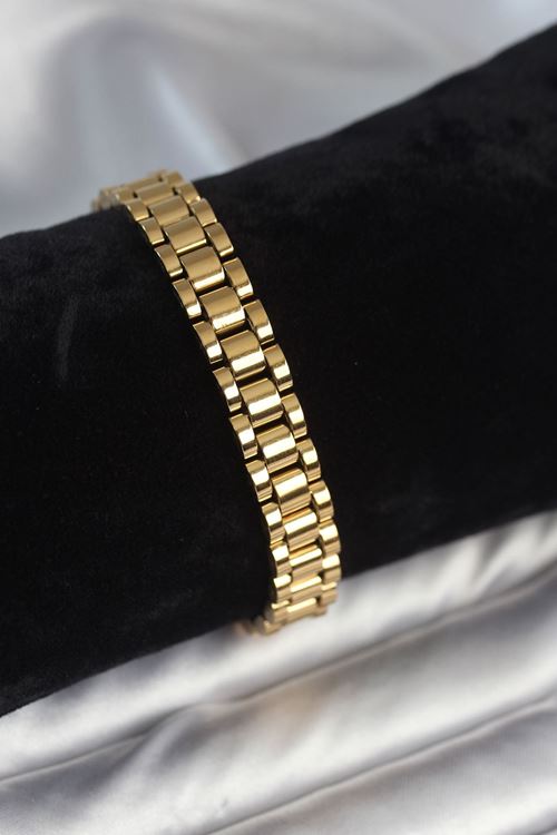 YRTCL 316L Çelik Gold Renk 9 mm Kalınlık Erkek Bileklik