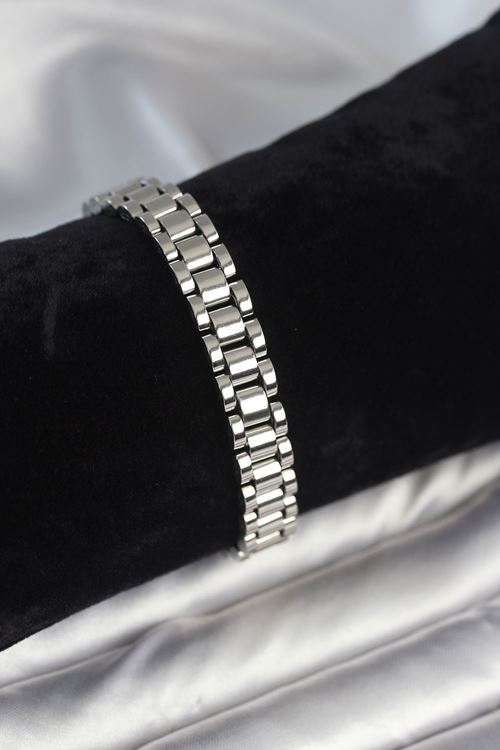 YRTCL 316L Çelik Gümüş Renk 9 mm Kalınlık Erkek Bileklik