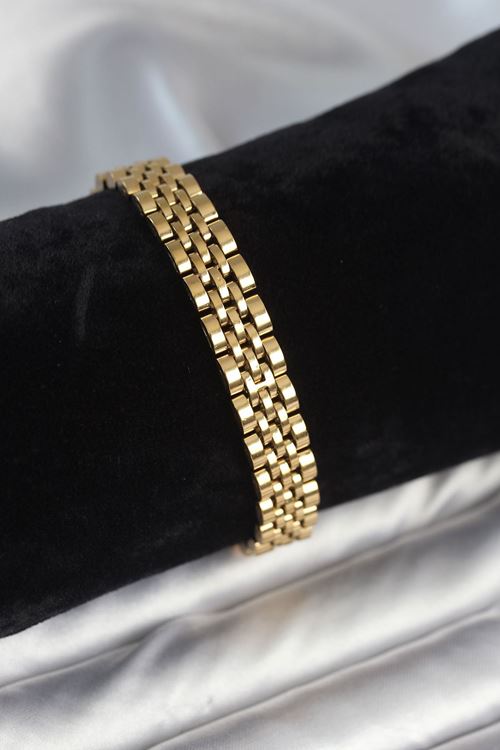 YRTCL 316L Çelik 9 mm Kalınlıkta Gold Renkli Erkek Bileklik