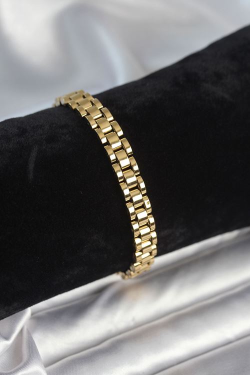 YRTCL 316L Çelik Gold Renk 7 mm Kalınlık Erkek Bileklik