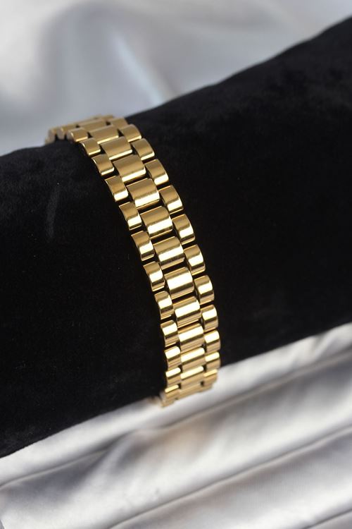 YRTCL 316L Çelik Gold Renk 12 mm Kalınlık Erkek Bileklik