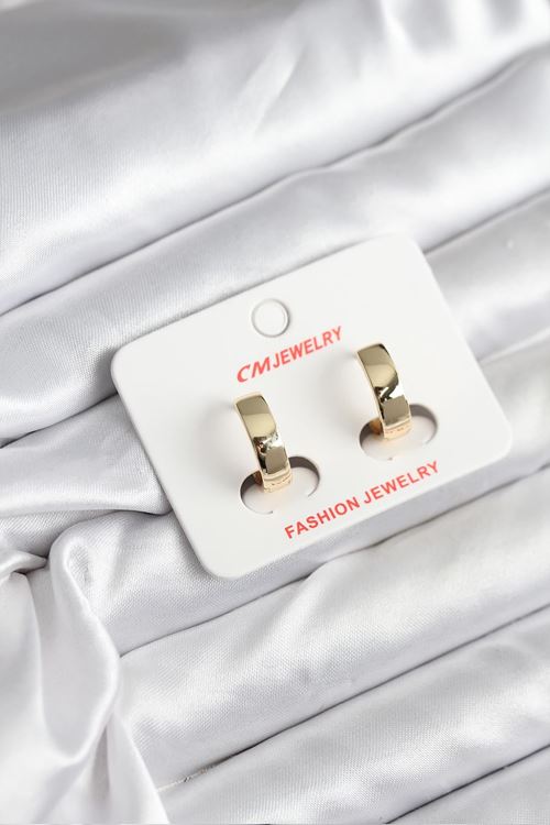 YRTCL 14K Gold Renk Kaplama CM Kadın Küpe