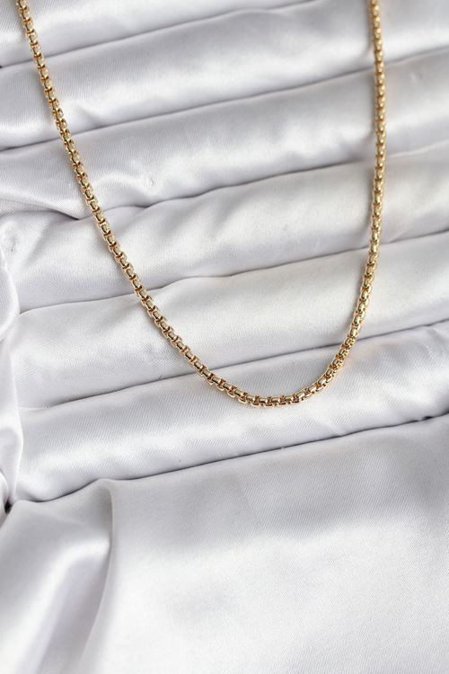 YRTCL 14K Gold Renk Kaplama Zincir Model CM Kadın Kolye