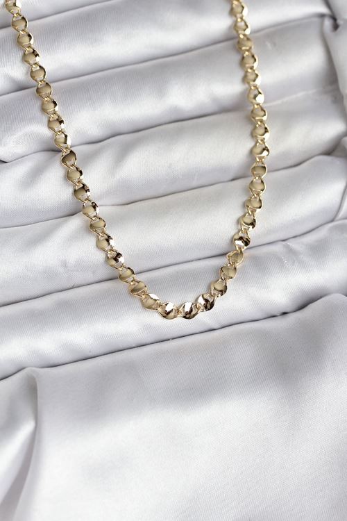 YRTCL 14K Gold Renk Kaplama Zincir Model CM Kadın Kolye