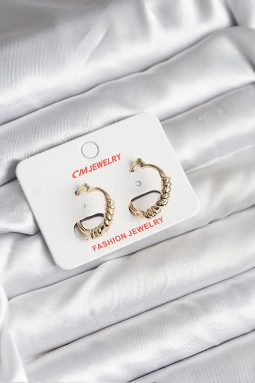 YRTCL 14K Gold Renk Kaplama CM Kadın Küpe